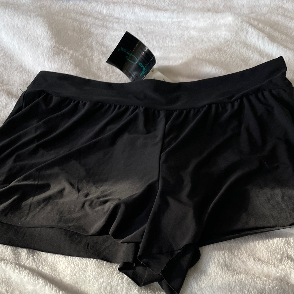 Aqua Green Black Swim Sarong